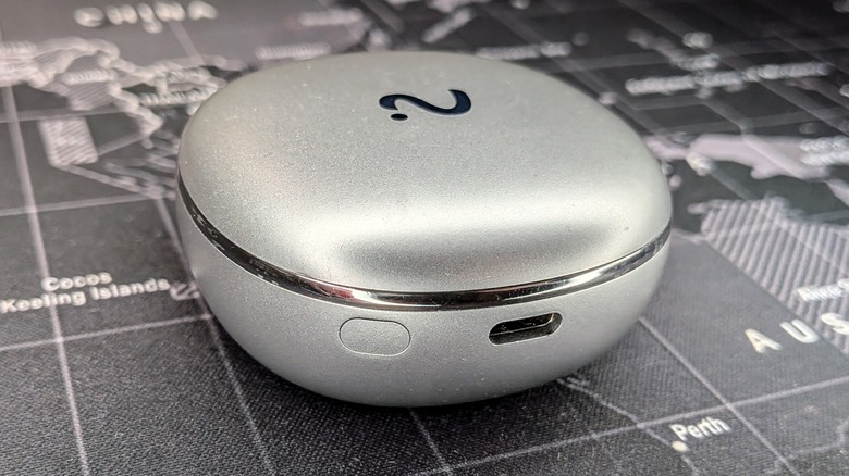 The charging case of the Viaim RecDot which houses the FlashRecord button.
