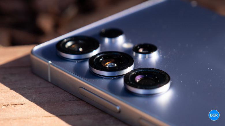 The rear camera module of the Samsung Galaxy S25 Ultra.