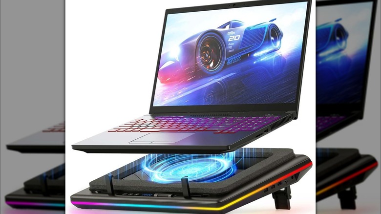 A Llano high-pressure laptop cooling pad with RGB lighting and a sealed design.