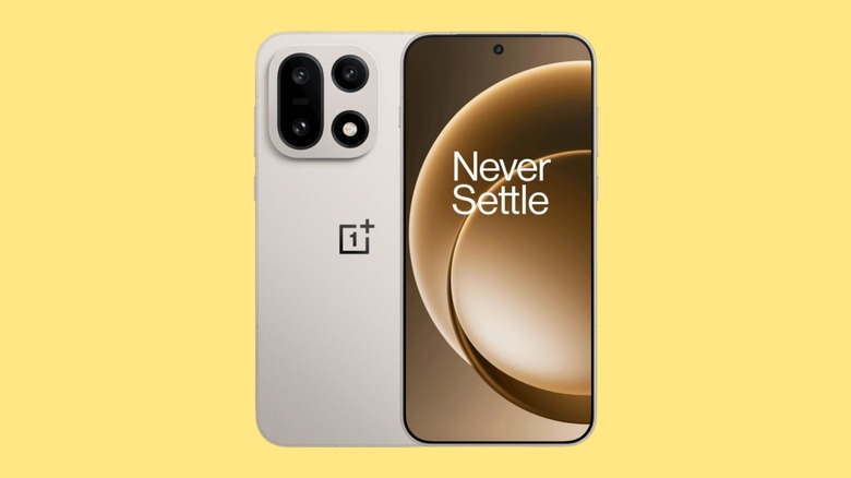 Official product renders of the OnePlus 15 from multiple angles.