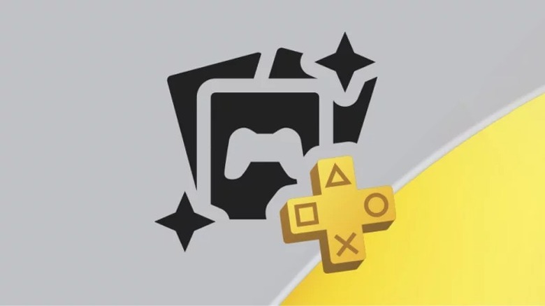 The official PlayStation Plus logo featuring the iconic blue and yellow interlocking shapes.