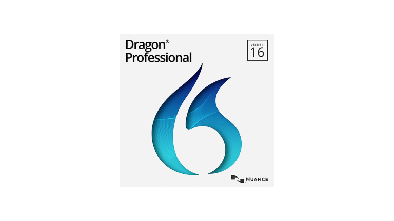 The box art and software identity for Dragon Professional, a leading speech-to-text tool.
