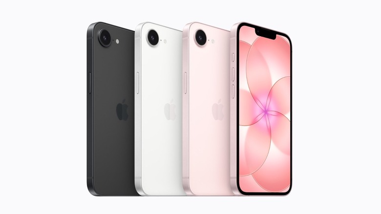 A promotional product render of the iPhone 17e in its hero color.