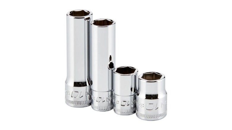The Icon 4-Piece Professional 10mm Socket Set displayed clearly against a clean background.