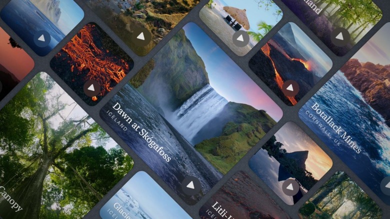 A close-up of the Portal app UI showing various environmental focus soundscape options.