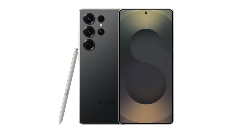 Samsung Galaxy S26 Ultra in black with the integrated S-Pen.