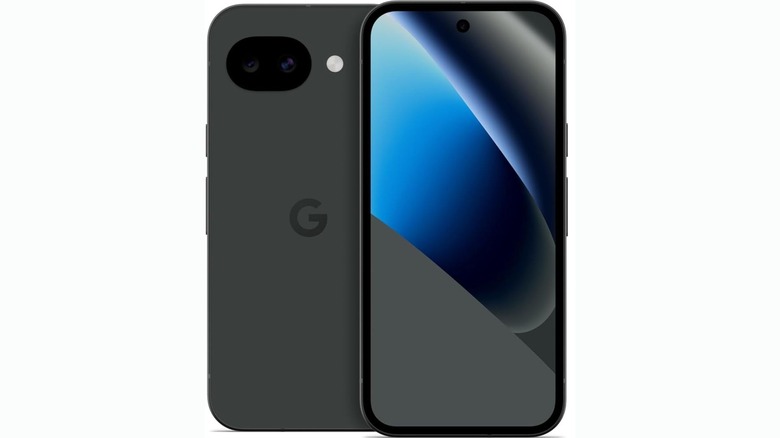 An array of Google Pixel 10a smartphones in various colors.